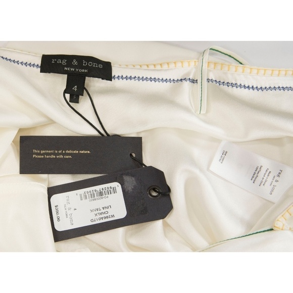 Rag & Bone Chalk Cream Silk Lina Wrap Cami Tank 4 - Picture 6 of 7